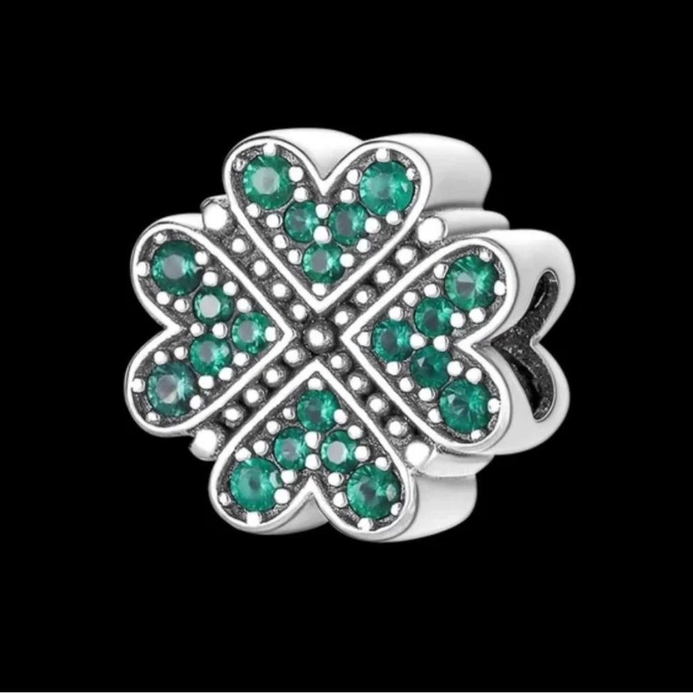 New S925 4 leaf clover pandora style charm